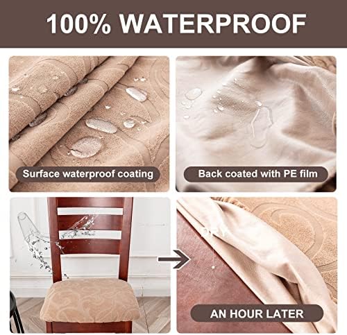 Genina Waterproof Dining Chair Covers with Elastic Band