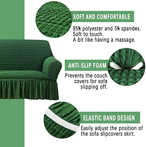 Jeloris Stretch Sofa Slipcover with Skirt Durable and Washable