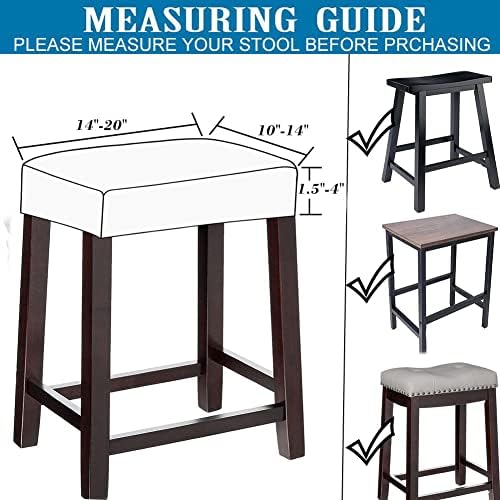 Light Grey Stool Covers 2 Pack Stretch Bar Stool Covers with Elastic Band
