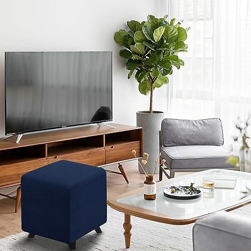 Square Folding Ottoman Slipcover with Elastic Band