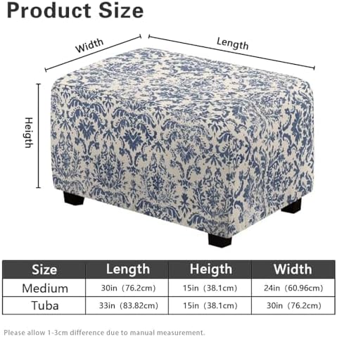 Retro Pattern Waterproof Ottoman Cover
