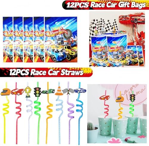 122 Pcs Race Car Party Favor Set