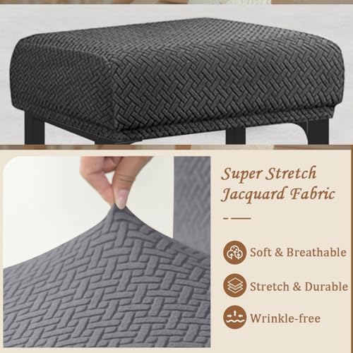 Levoberg Dark Gray Stool Covers Set of 2