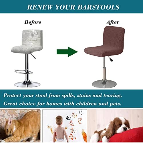 Stylish Bar Stool Covers with Backs 4 Pack