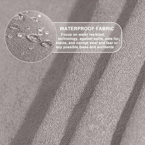 Waterproof Velvet Ottoman Cover for Stools - Brown