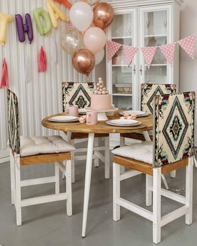 Shine-Home Southwestern Dining Chair Covers 4 Pack
