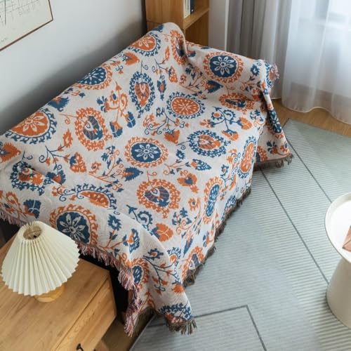 ROOMLIFE Thick Knitted Sofa Cover Slipcover Bohemian Design Blanket Universal 71x150