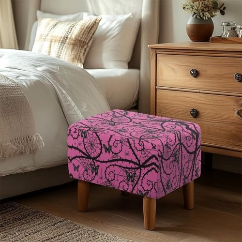 Gothic Butterfly Ottoman Cover for Stools and Benches
