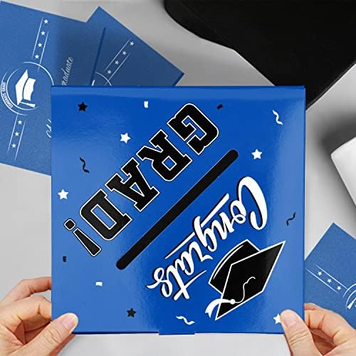 Gatherfun Graduation Decorations Blue Card Box