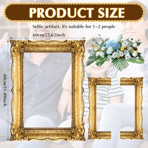 Beeveer Gold 32x24 Inch Photo Frame Props for Weddings and Parties