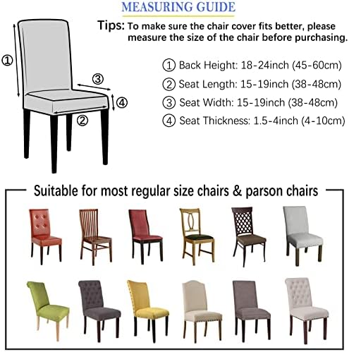 Premium Dining Chair Covers Set of 4 Stretchy Spandex Covers