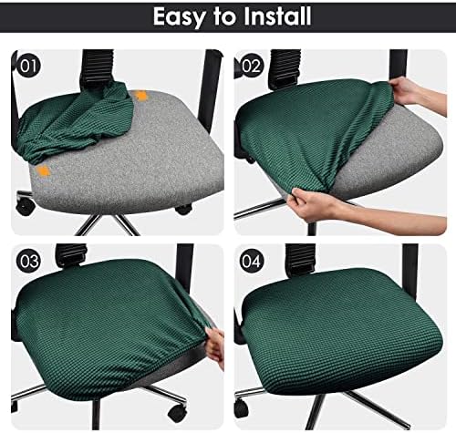 Yikko Soft Stretch Spandex Chair Slipcovers with Corn Grain Texture