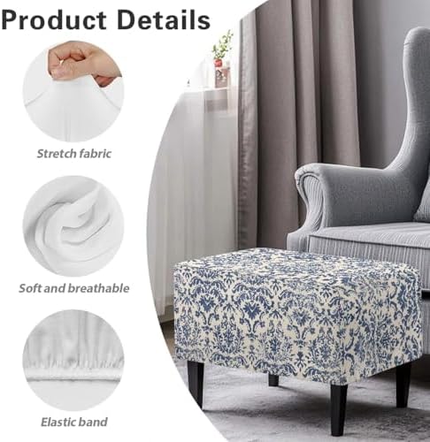 Retro Pattern Waterproof Ottoman Cover
