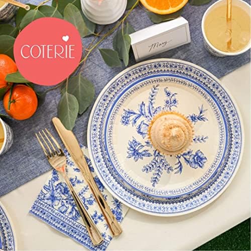 Coterie Blue Floral Paper Napkins Set of 25