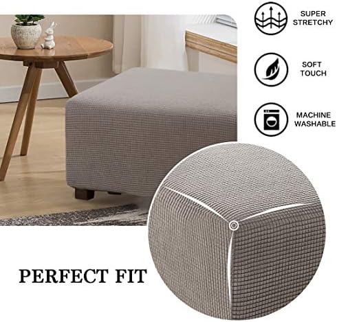 Flamingo P Oversized Ottoman Slipcover - Taupe