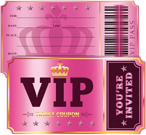 Pink Movie VIP Birthday Party Invitations
