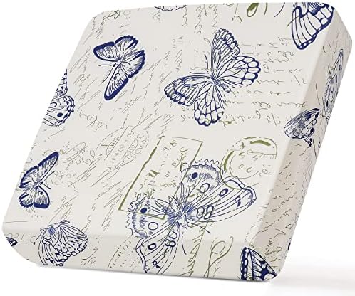 SearchI Stretch Printed Sofa Cushion Covers Butterfly Pattern Soft with Elastic Bottom