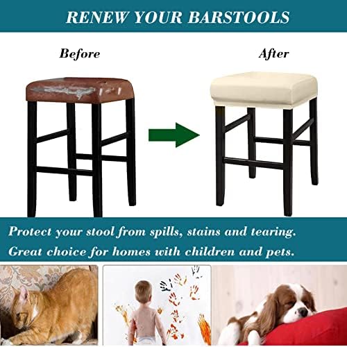 HFCNMY Stool Covers 2 Pack Beige