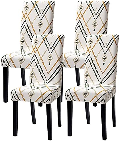 YISUN Dining Chair Covers 4 Pack Light Beige