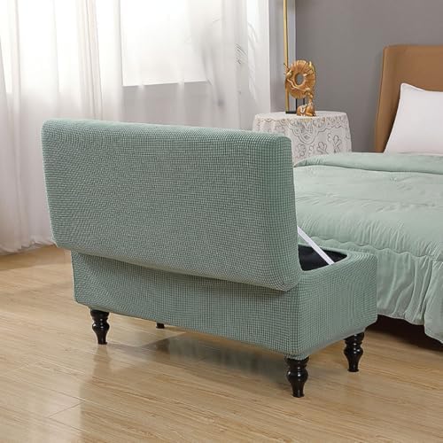 Lussenwert Ottoman Cover Rectangle Stretch Jacquard Stool Cover