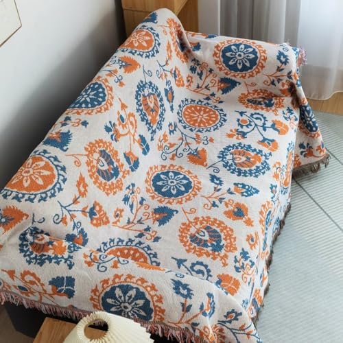 ROOMLIFE Thick Knitted Sofa Cover Slipcover Bohemian Design Blanket Universal 71x150