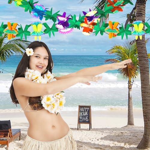 FUTUREPLUSX 6PCS Tropical Garland Decorations for Summer Parties