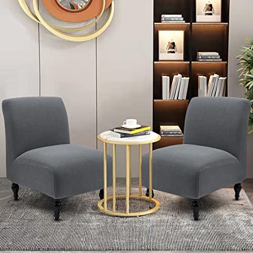 Liykimt Armless Accent Chair Cover Slipcover - Gray