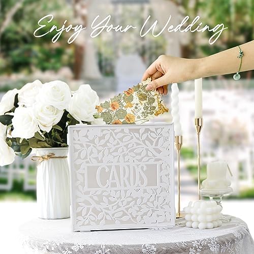 OurWarm White Card Box for Wedding Reception Decor