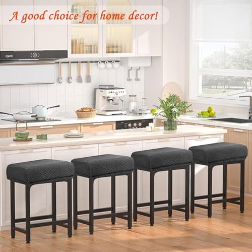 Levoberg Dark Gray Stool Covers Set of 2
