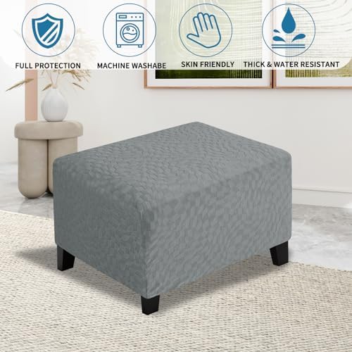 ZNSAYOTX Stool Covers Soft Durable Washable Ottoman Footrest Slipcovers for Small Stools
