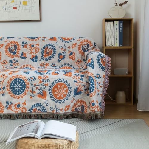 ROOMLIFE Thick Knitted Sofa Cover Slipcover Bohemian Design Blanket Universal 71x150