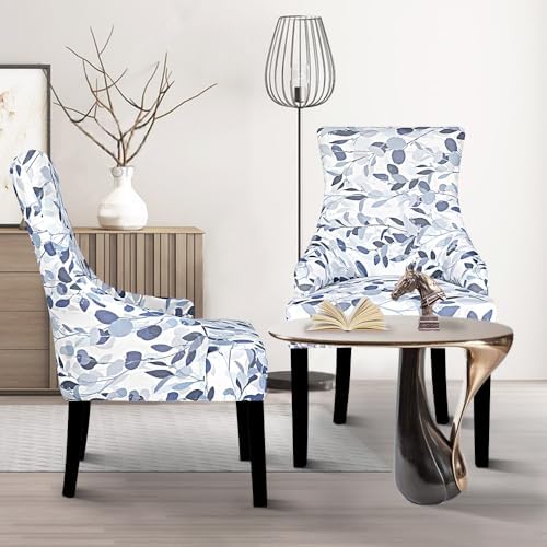 Lellen Wingback Chair Slipcover - Patterned Stretch Cover for Dining and Living Rooms