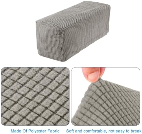 Uxcell 2pcs Stretch Armrest Covers for Chairs Sofas Taupe