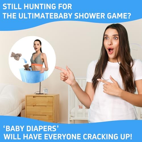 3 Pcs Baby Shower Games Set - Diaper Toss Fun Activity for Parties