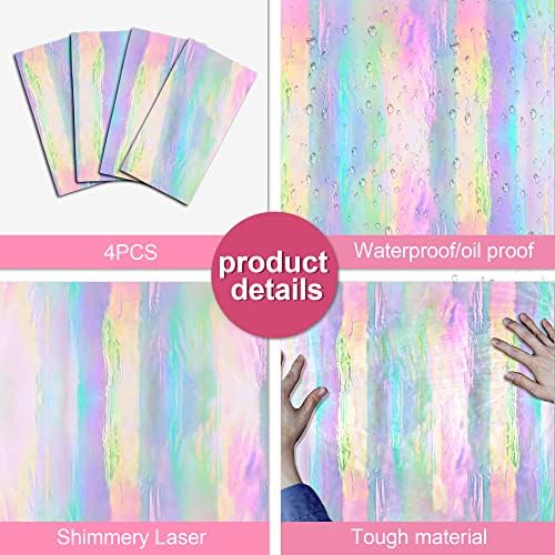 OHOME 4 Pack Iridescent Tablecloths for Parties