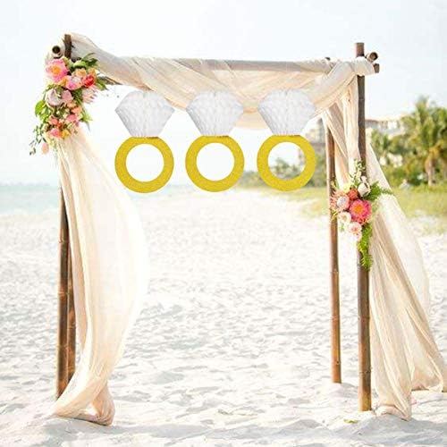 TTSAM Glitter Gold Diamond Ring Hanging Decorations 3 Pack