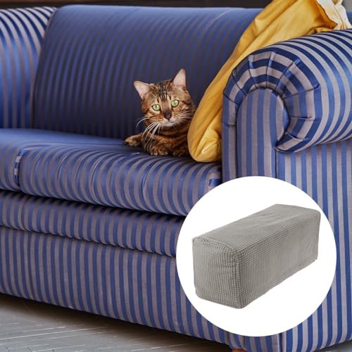 Uxcell 2pcs Stretch Armrest Covers for Chairs Sofas Taupe