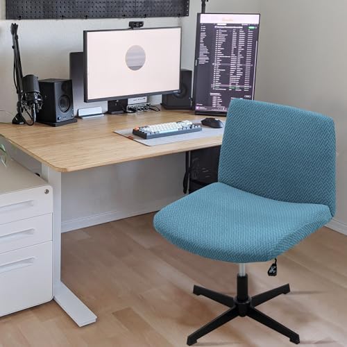 MIFXIN Office Chair Slipcover Without Arms Blue