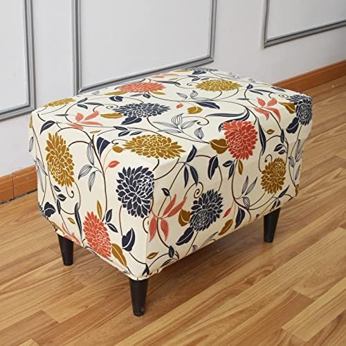 Eco-Ancheng Stretch Ottoman Slipcover for Footrest Stool 1