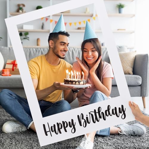 32 x 24 Inch Happy Birthday Photo Booth Frame Prop