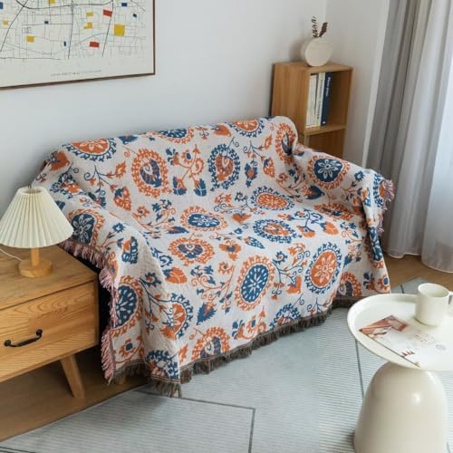 ROOMLIFE Thick Knitted Sofa Cover Slipcover Bohemian Design Blanket Universal 71x150
