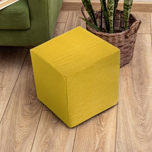 Uxcell Square Ottoman Cover 18x18x18 Inch Stretch Teal