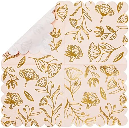 Sparkle and Bash 50-Pack Pink Gold Foil Napkins