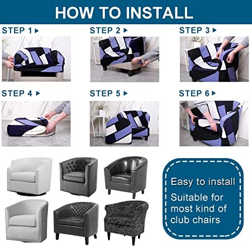 WOMACO 2 Piece Club Chair Slipcover with Cushion