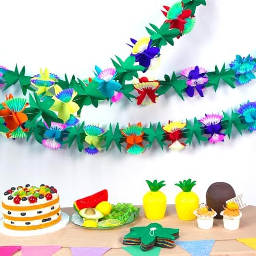 FUTUREPLUSX 6PCS Tropical Garland Decorations for Summer Parties