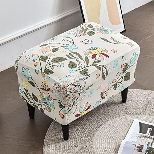 Eco-Ancheng Stretch Ottoman Slipcover for Footrest Stool