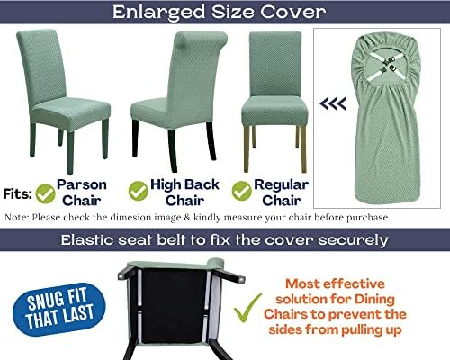 SPRINGRICO 4 Pack Dining Chair Covers with Seat Belt