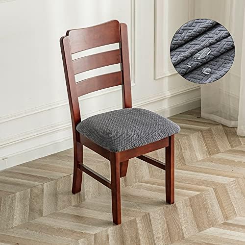 Genina Waterproof Dining Chair Covers 4 Pcs Dark Gray