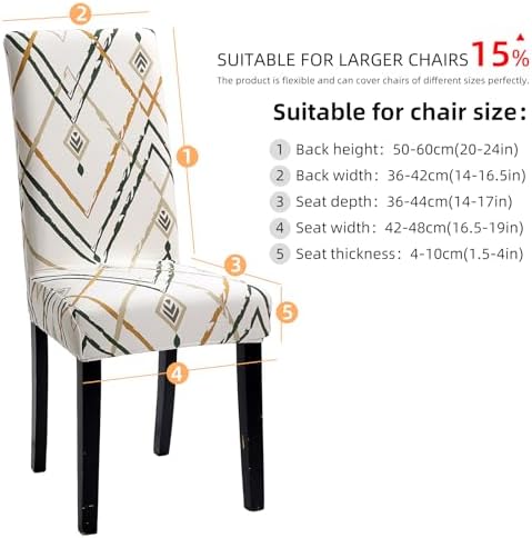 YISUN Dining Chair Covers 4 Pack Light Beige