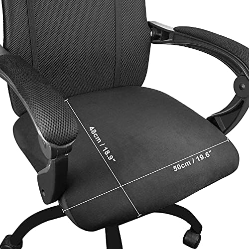 Thyores 2 Pcs Office Chair Seat Covers Black